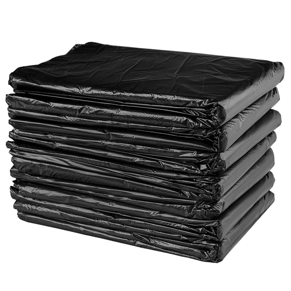 50pcs Large Rubbish Bag Plastic Thickened Simple Garbage Bags for Hotel Village (Black, 50x60 2.5 Silk)