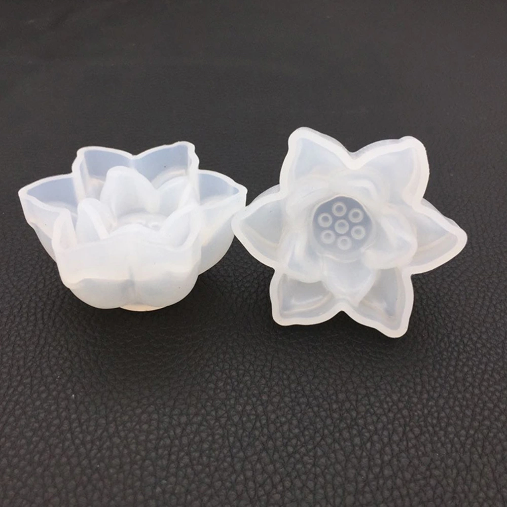 2pcs Stereo Lotus Silicone Mold Crystal Epoxy Plaster Ornaments ewelry Making Pendant Casting Mold