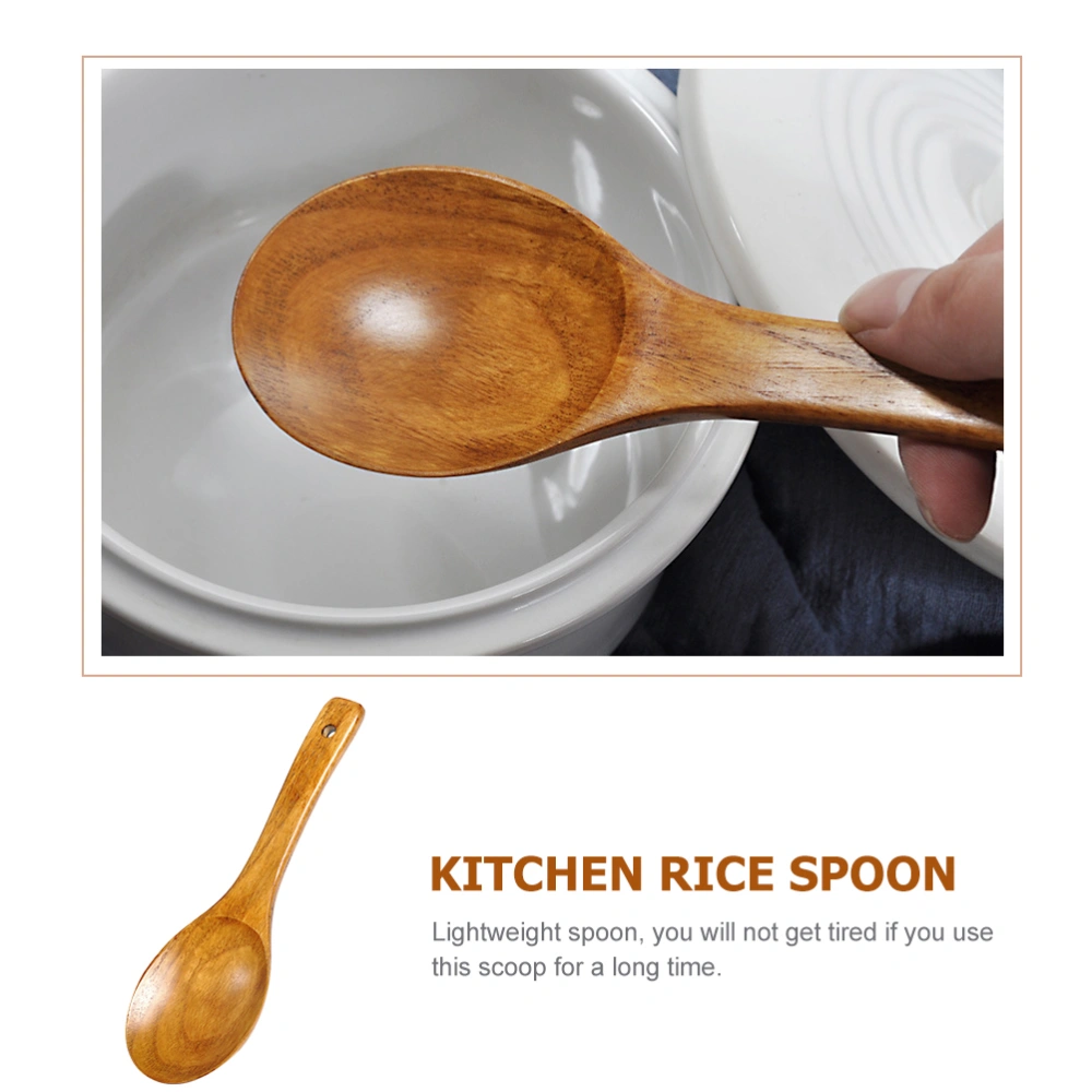 Wooden Rice Spoon Non-stick Rice Scoop Practical Kitchen Rice Spoon Dining Utensil