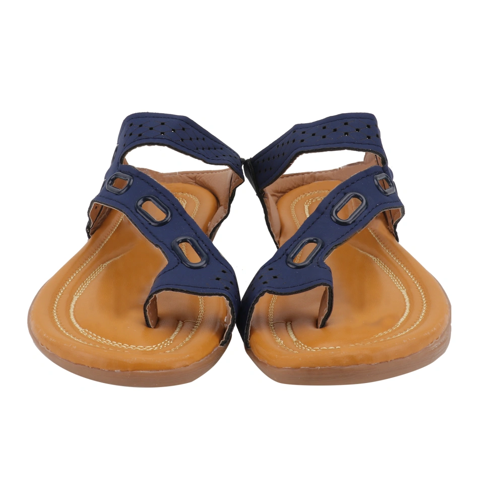 1 Pair of Women Flip-flops Comfortable Casual Slippers Summer Footwear (Dark Blue)