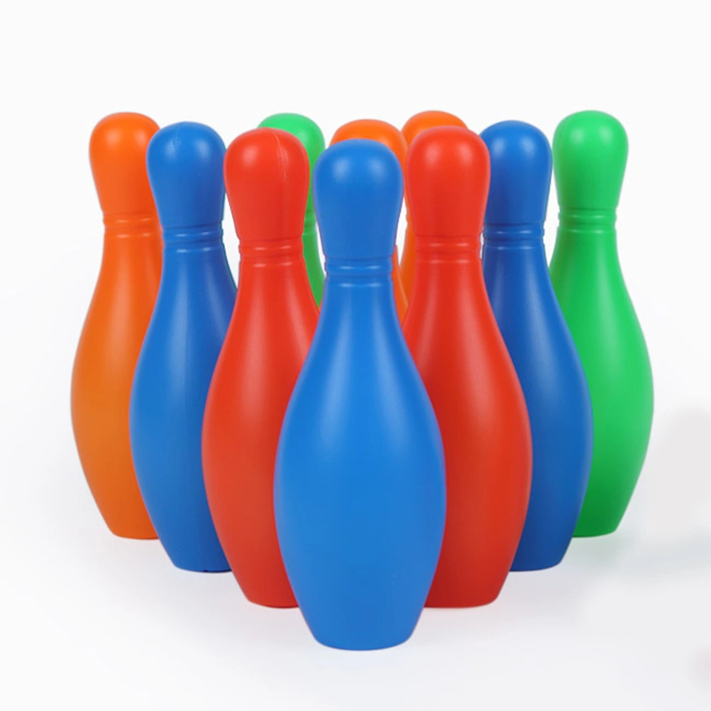 14CM Height Bowling Play Sets Funny Indoor Sports Bowling Games Educational Toy for Home Kindergarten (10 Pcs Target Bottle and 2 Pcs Mini Bowling)