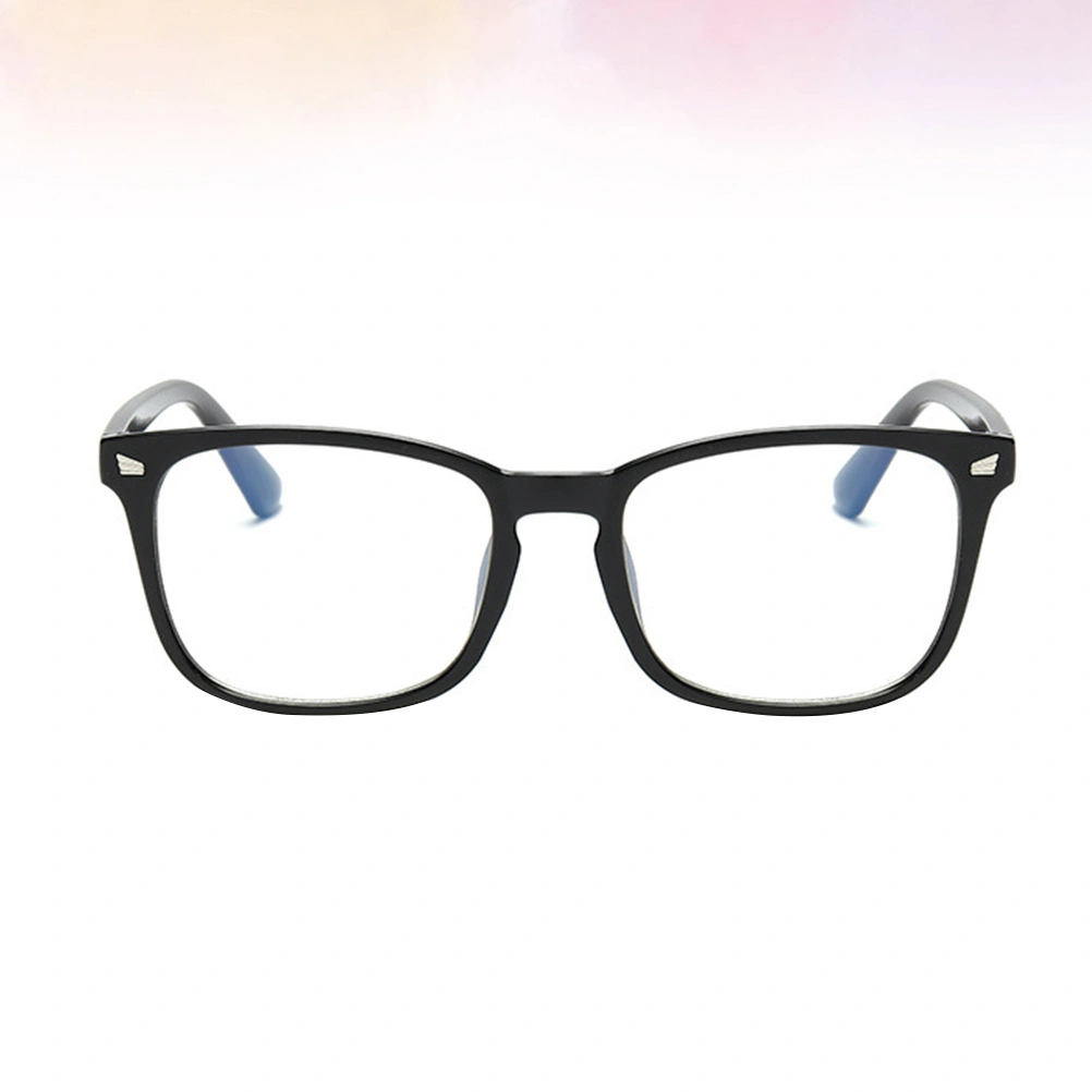 Fashion Eyeglasses Frame Anti-Blue Light Glasses Frame Vintage Eyeglasses Frame (Black)