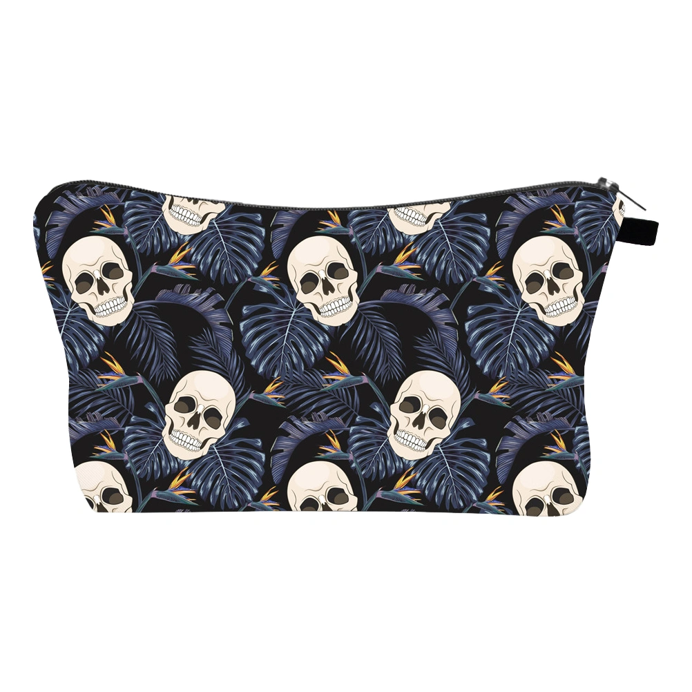 1PC Makeup Products Storage Bag Skull Printing Makeup Handbag Storage Pouch