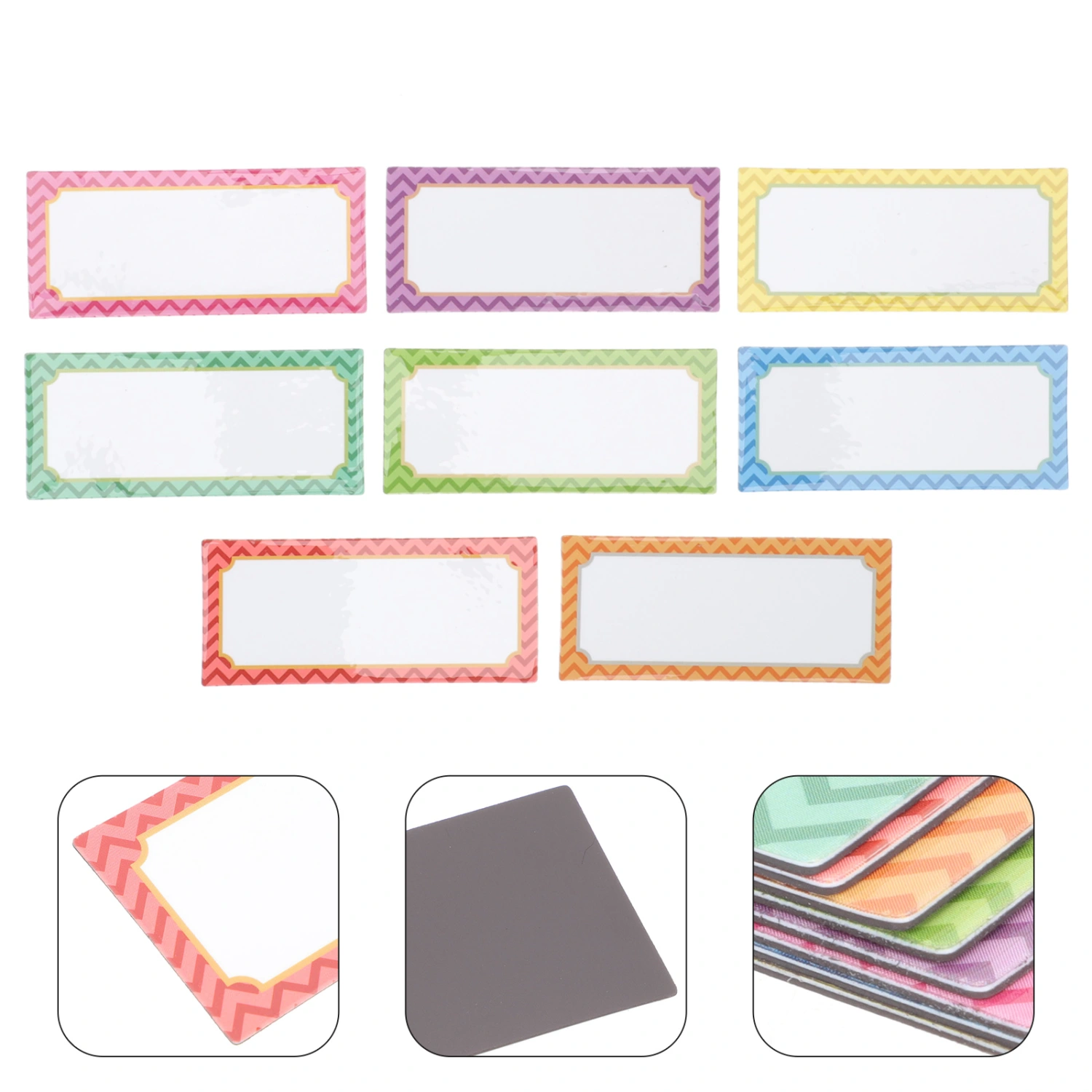 32pcs Magnetic Name Tags Erasable Name Labels for School Name Label Stickers