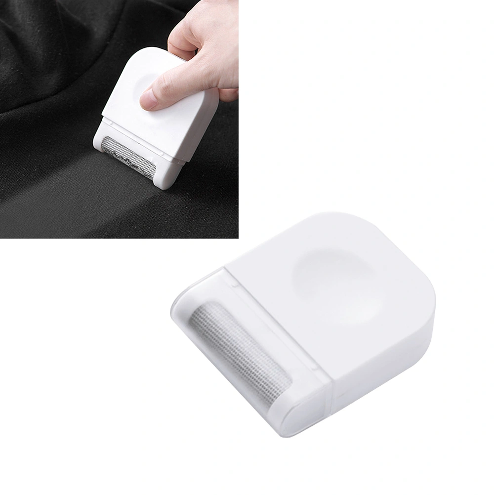 Portable Manual Operation Fuzz Pellet Removing Machine Mini Lint Remover Sweater Clothes Shaver for Home (White)