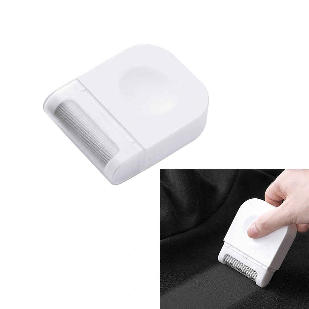 Portable Manual Operation Fuzz Pellet Removing Machine Mini Lint Remover Sweater Clothes Shaver for Home (White)