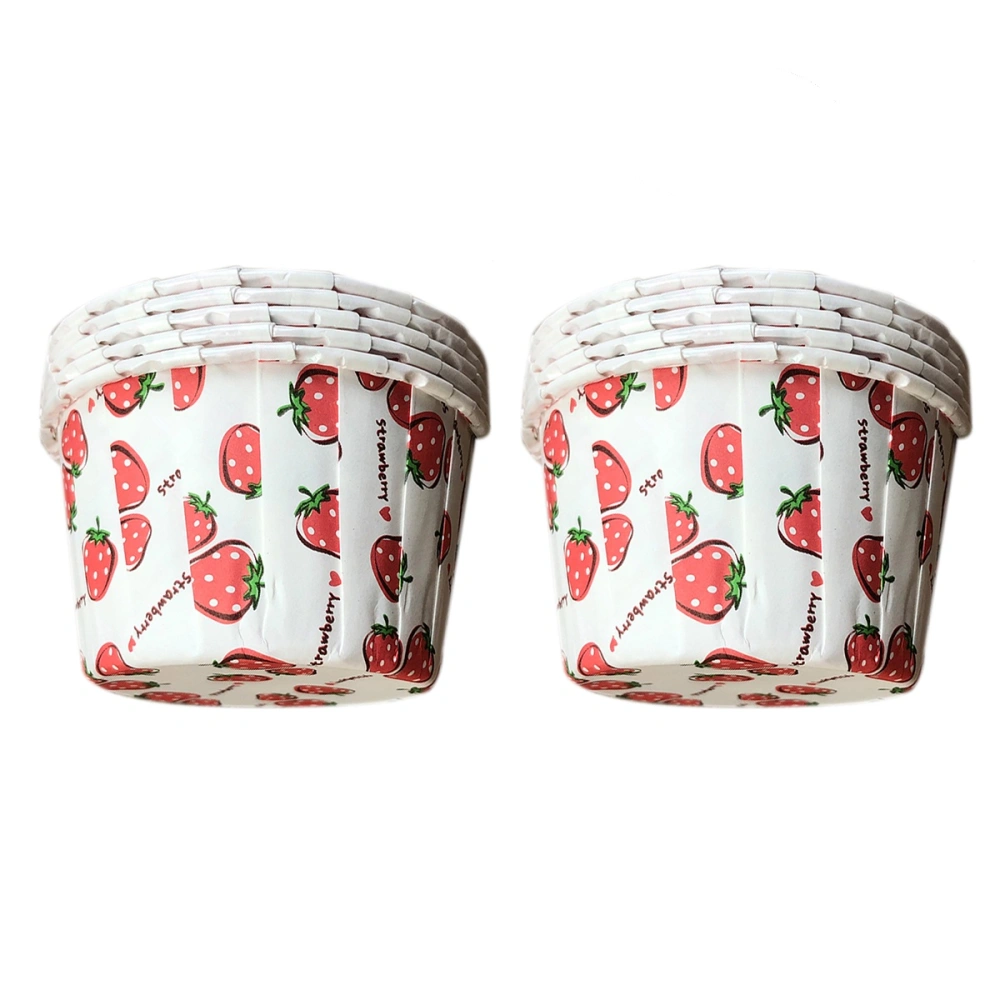 100 PCS Colorful Strawberry Pattern Paper Cupcake Wrappers Muffin Liners Greaseproof Baking Cups Wedding Birthday Baby Shower Party Cake Muffin Cupcake Cases Cups Papers 68 x 68 x 39 cm