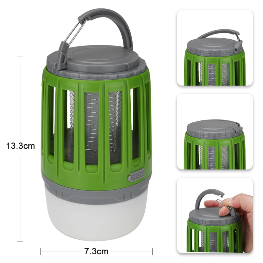 2 in 1 USB LED Electric Type Electronic Mosquito Killer Mosquito Killer High Efficiency Mosquito Camping Night Lamp (Green)