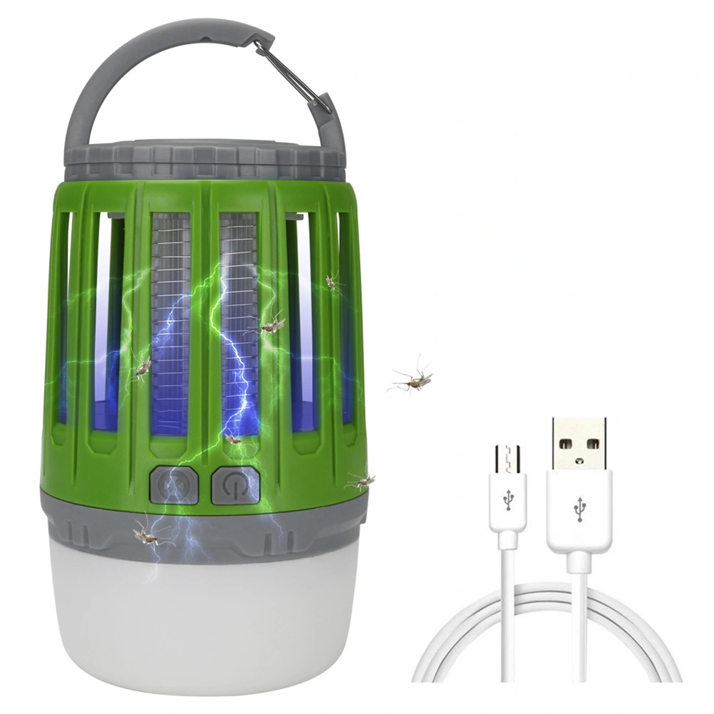 2 in 1 USB LED Electric Type Electronic Mosquito Killer Mosquito Killer High Efficiency Mosquito Camping Night Lamp (Green)