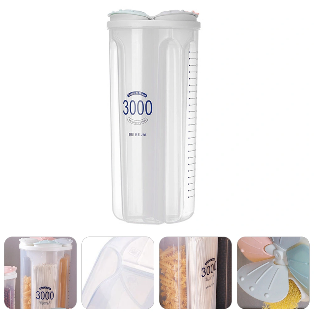 1pc Food Storage Containers with Lids Dried Food 4 Compartment Sealed Can