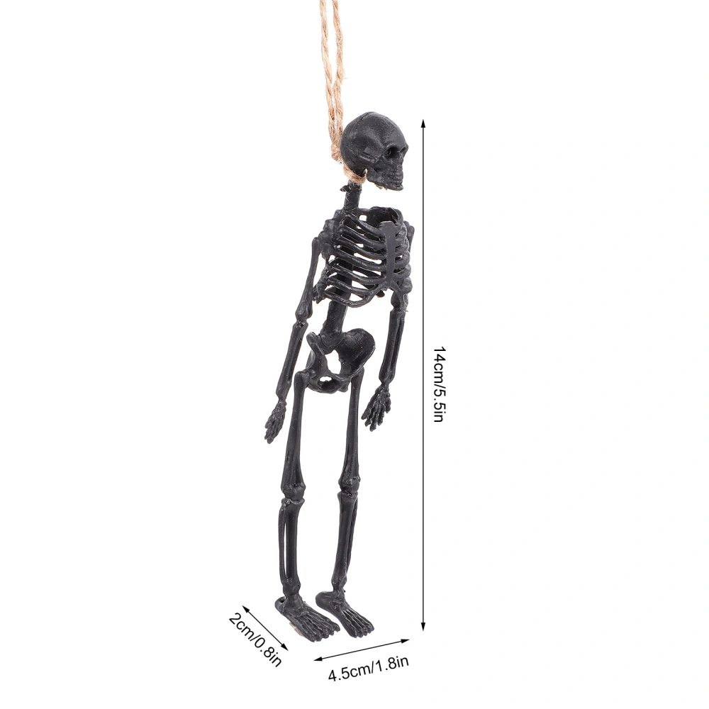 12Pcs Halloween Human Skeleton Pendants Holiday Decor with Rope (Assorted Color)