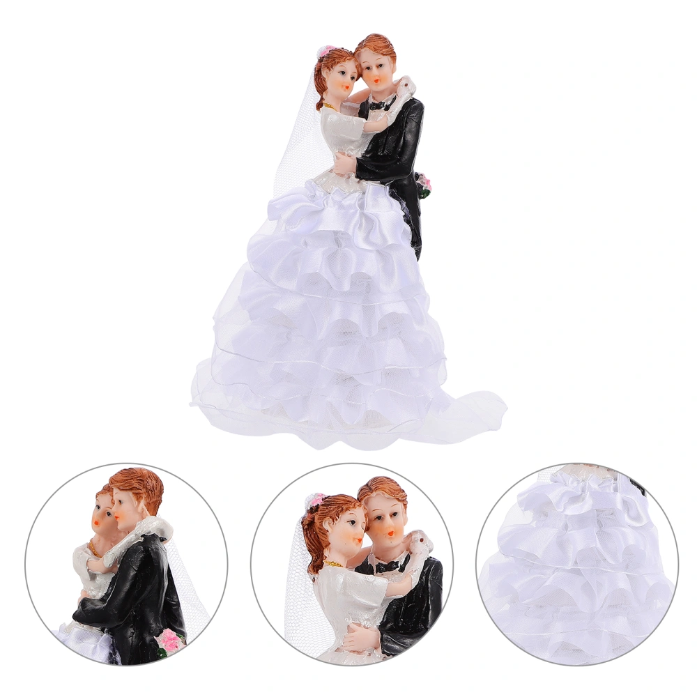 1 Pc Lovely Couple Design Cake Adornment Wedding Party Craft Cake Decor (Type A)