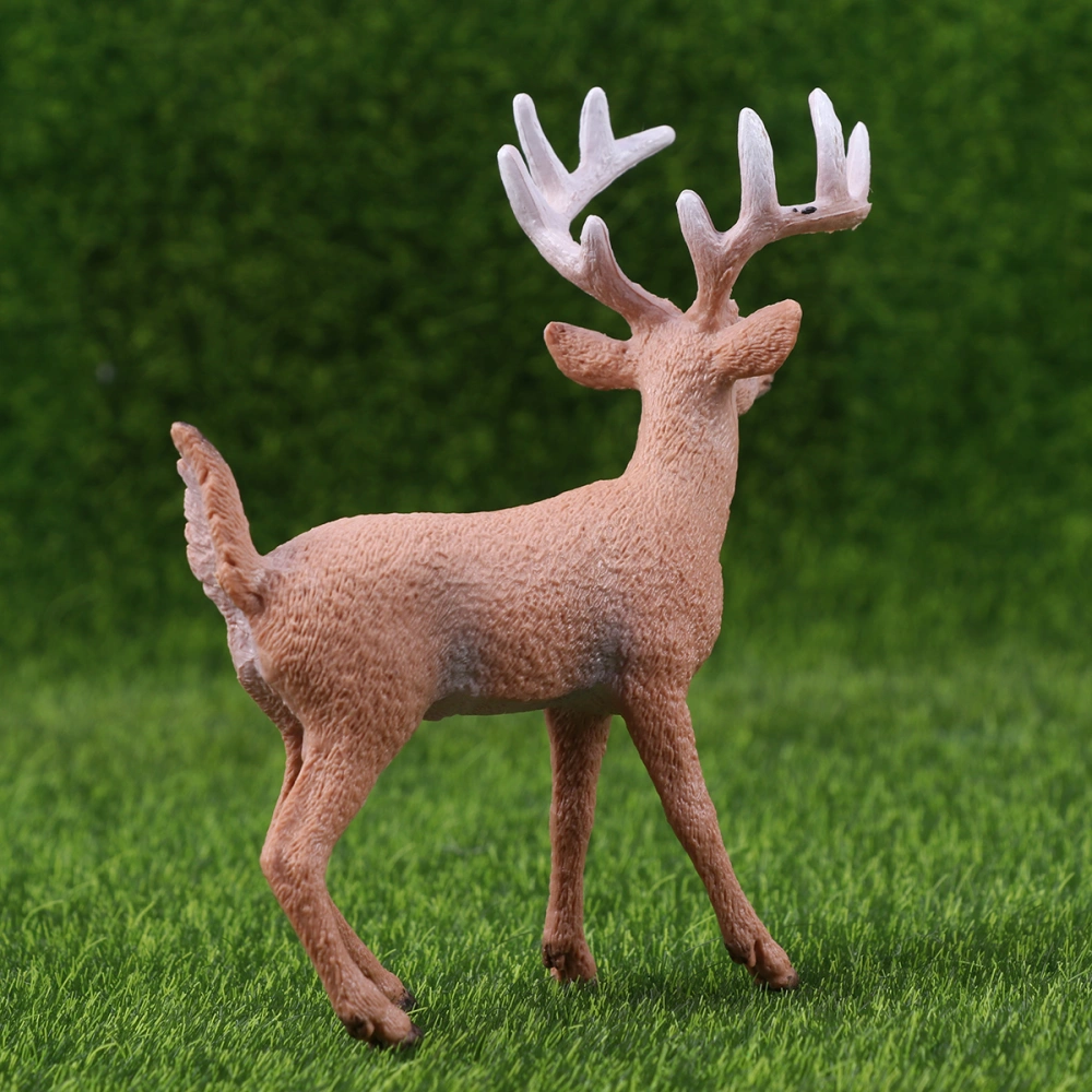 Christmas Ornament Deer Model Simulation Toy Lifelike Deer Model for Home Store Shopping Mall (Male Rough Surface Pattern)