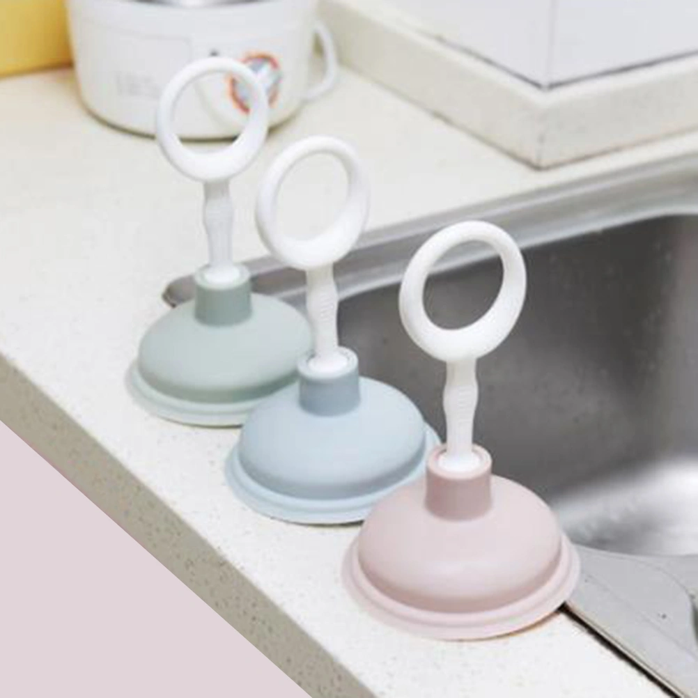 2Pcs Toilet Pipes Cleaner Toilet Suction Sanitary Sewer Cleaning Tool Pipe Accessories Light Blue
