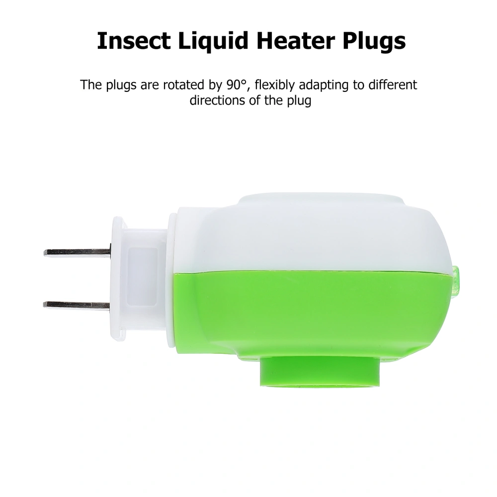 1 Set 3Pcs Insect Liquid Heater Electric Mosquito Repeller Heater Plugs (Green)