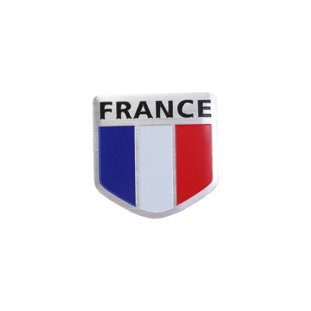 FRANCE Car Emblem Sticker National Flag Bumper Badge Decal Car Body Decoration (Shield Shaped)