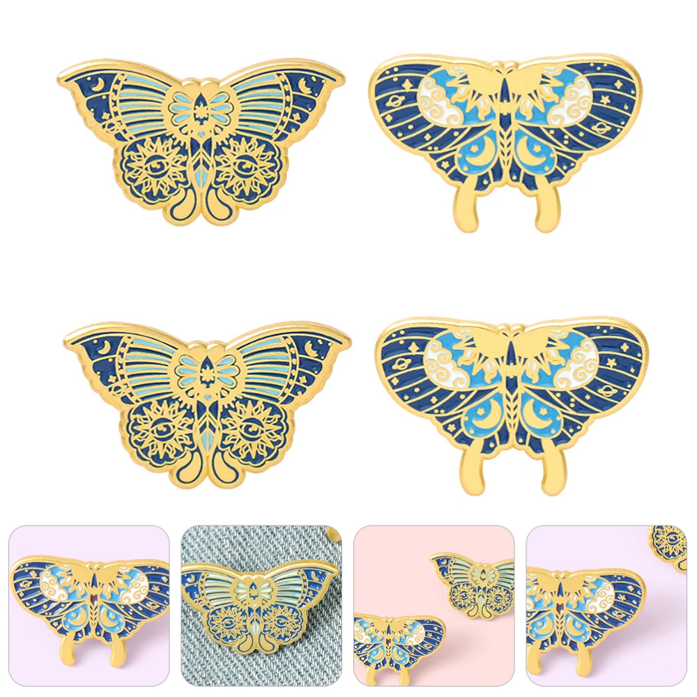 4pcs Creative Butterflies Brooch Unique Corsages Ornaments Elegant Badge