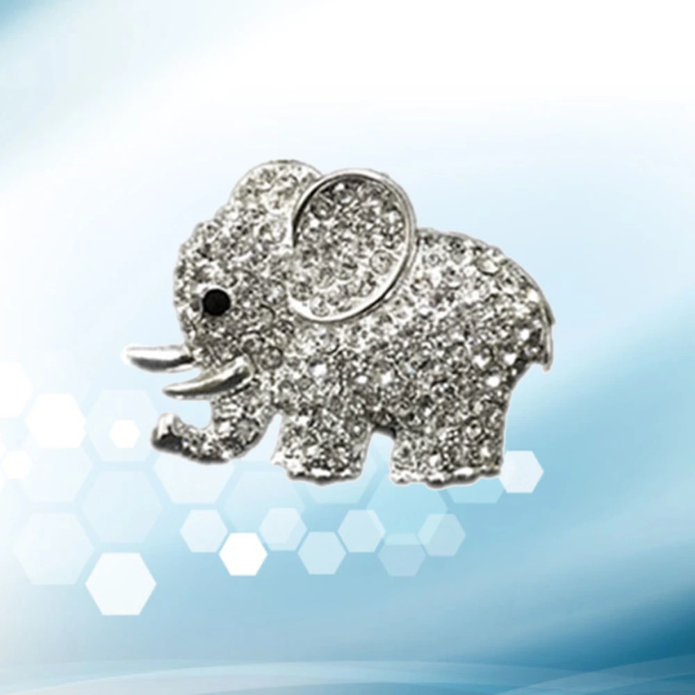 1pc Diamond Crystal Elephant Car Perfume Clip Car Styling Air Freshener Styling Hot for Car Use (Silver)