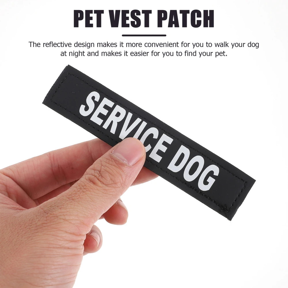 2 Pairs of Reflective Stickers for Pets Dog Vest Stickers Pet Chest Strap Stickers