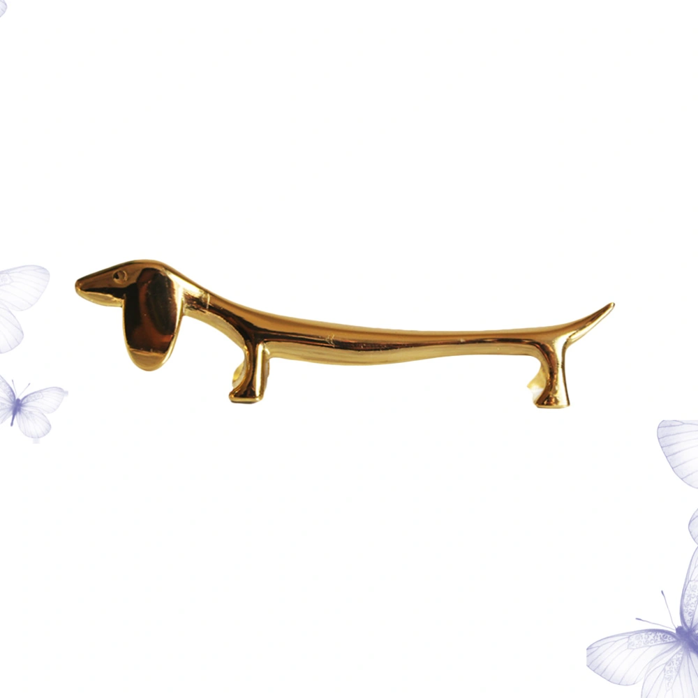 Dog Shaped Chopsticks Rack Holder Creative Animal Chopstick Rest Spoon Fork Holder Chopstick Stand for Home Hotel(Golden)