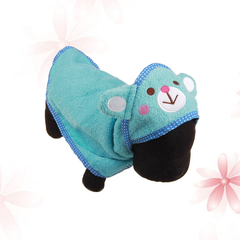 Fast Dry Pet Bath Towel Quickly Absorbing Water Bath Robe for Dog and Cat Size L (Blue)