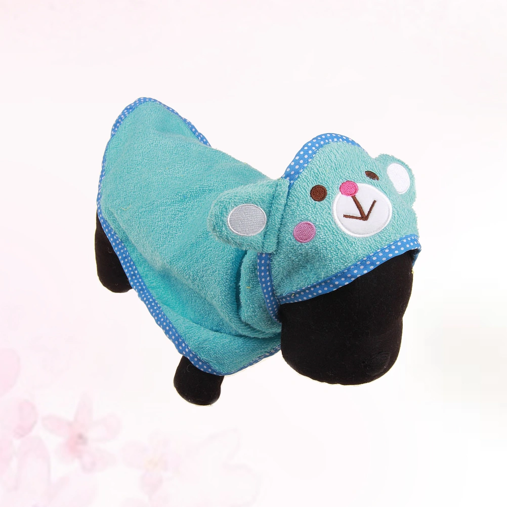 Fast Dry Pet Bath Towel Quickly Absorbing Water Bath Robe for Dog and Cat Size L (Blue)