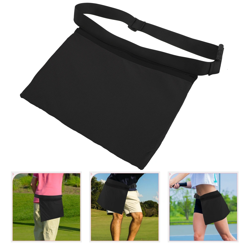 Mesh Design Tennis Ball Waist Bag Tennis Ball Holder Portable Ball Waist Pack Ball Picking Bag