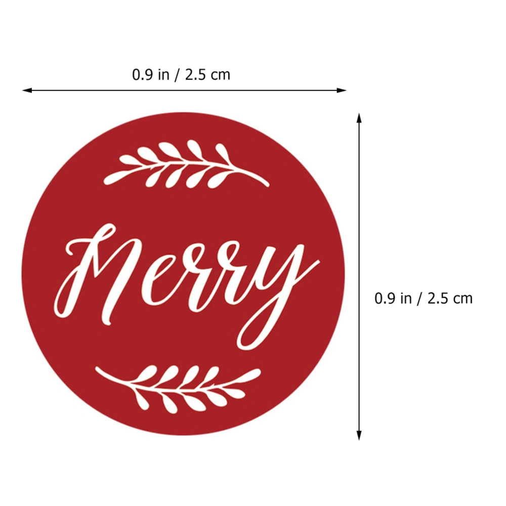 1 Roll 1 Inch Christmas Holiday Packing Sealing Sticker Christmas Label