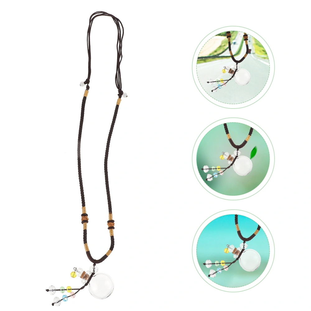 1pc Exquisite Aromatherapy Pendant Essential Oil Necklace Braided Rope Necklace