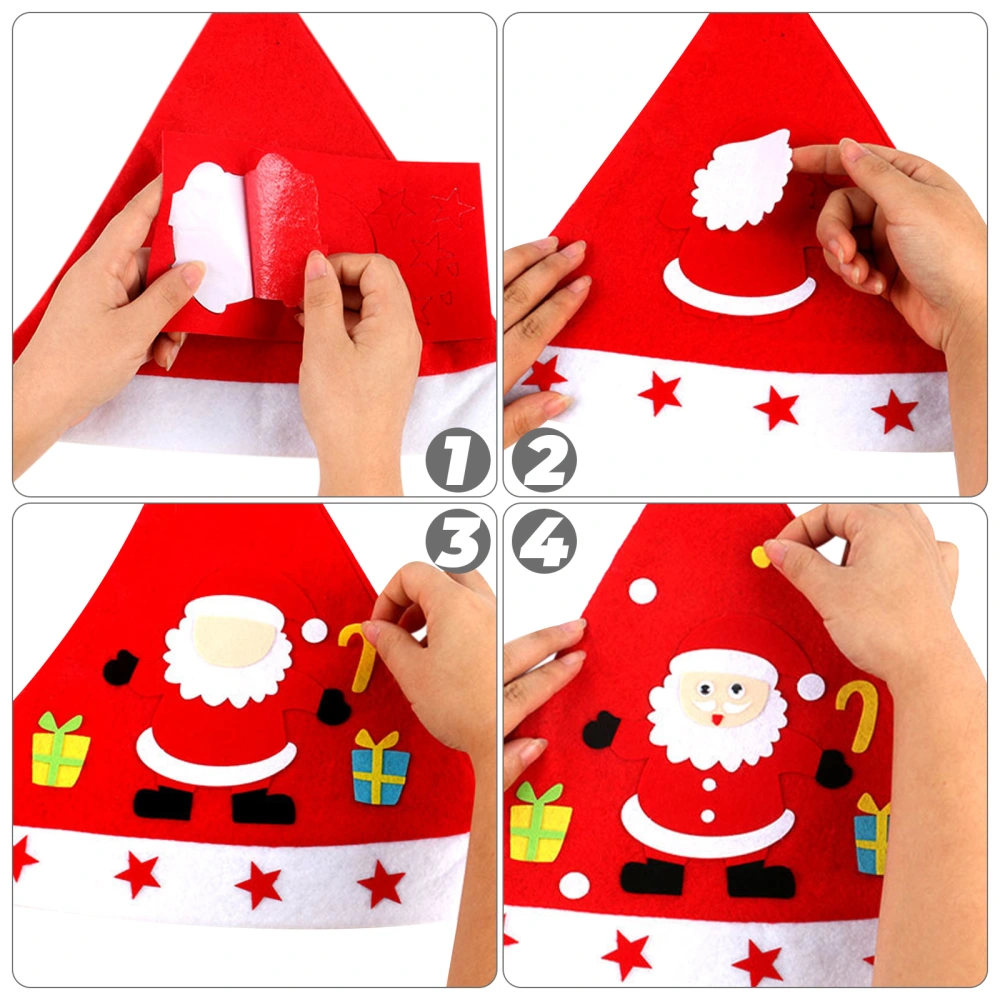 4pcs Christmas Hat DIY Christmas Party Hat Holiday Party Handmade Accessories