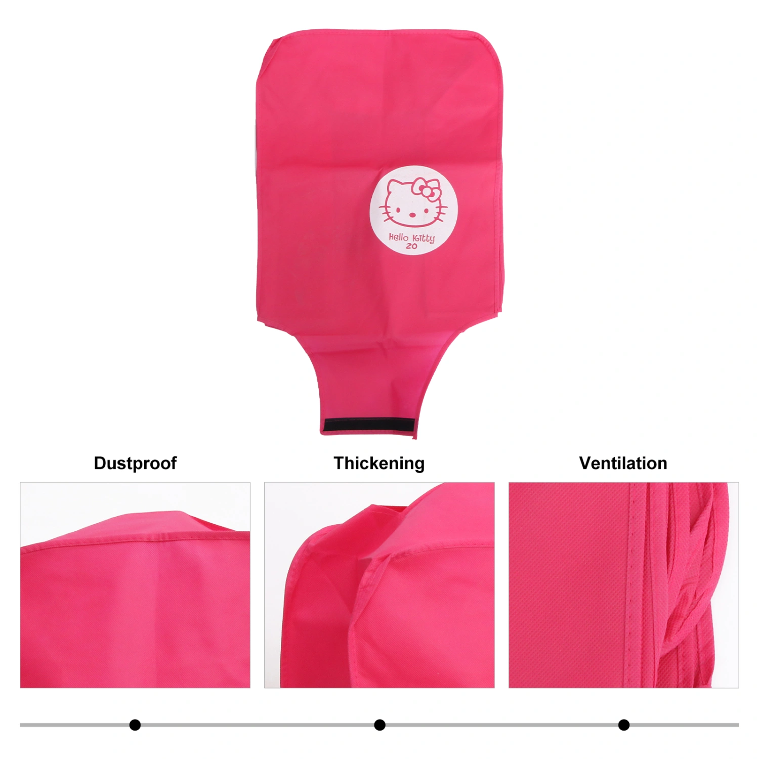Foldable Waterproof Dustproof Luggage Cover Protector for 20-inch Trolley Case Suitcase (Rosy)