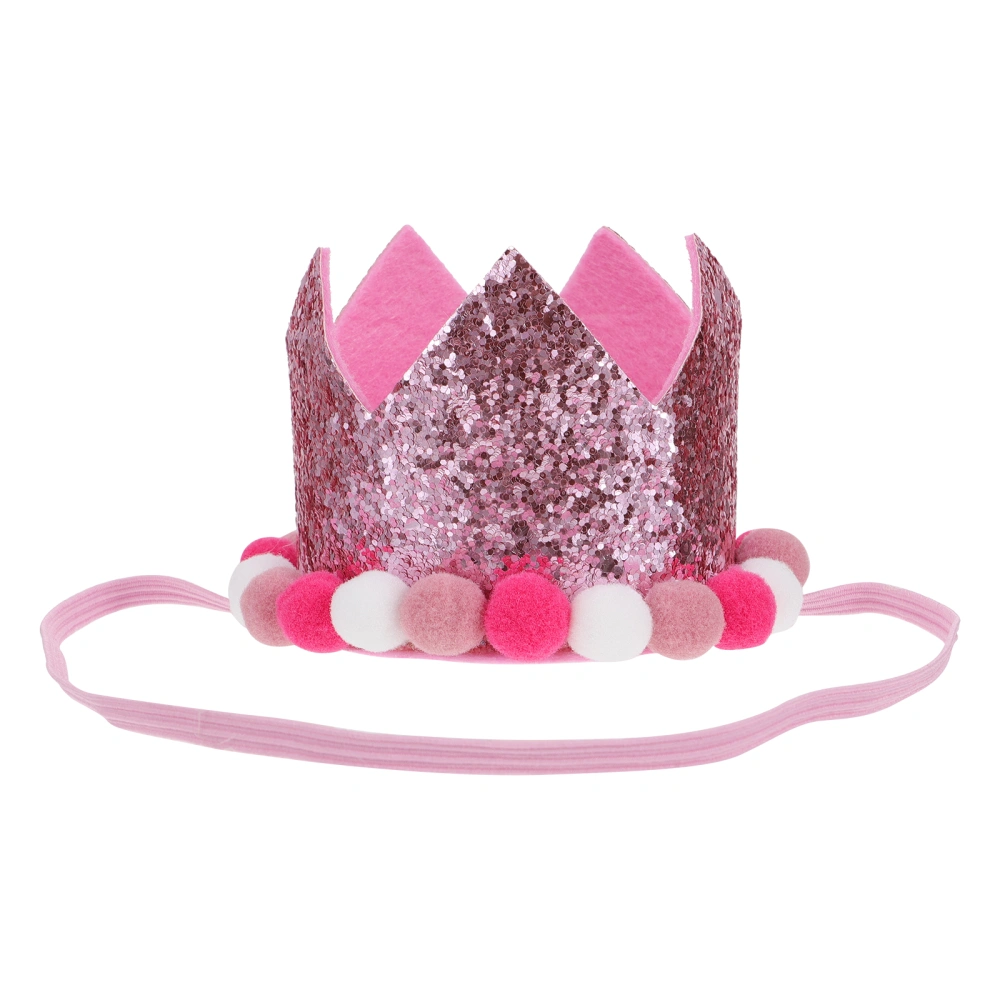 1Pc Lovely Baby Crown Headdress Decorative Headband Creative Baby Birthday Headwear