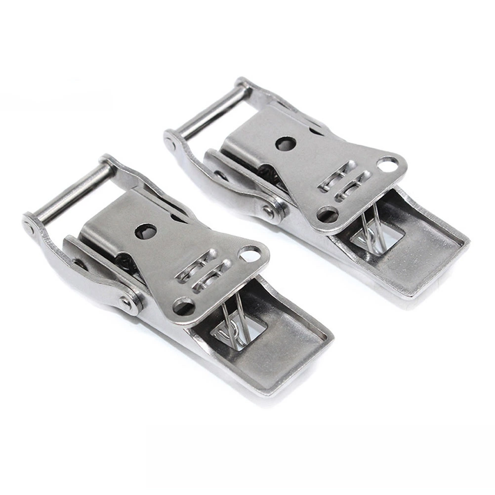 Wooden Case Duck Mouth Lock Stainless Steel Box Spring Hook Buckle Lock Catch Wooden Box Latches Hasps