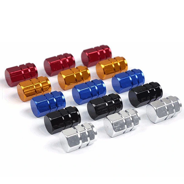 20pcs 5 Colors Hexagonal Auto Car Tire Caps Covers
