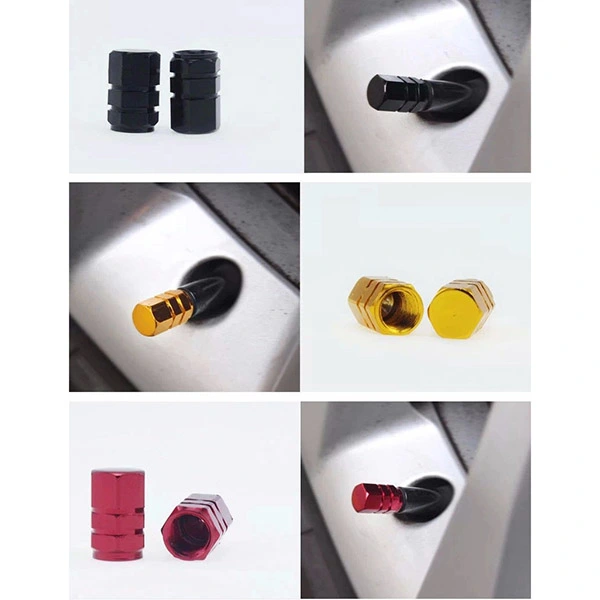 20pcs 5 Colors Hexagonal Auto Car Tire Caps Covers