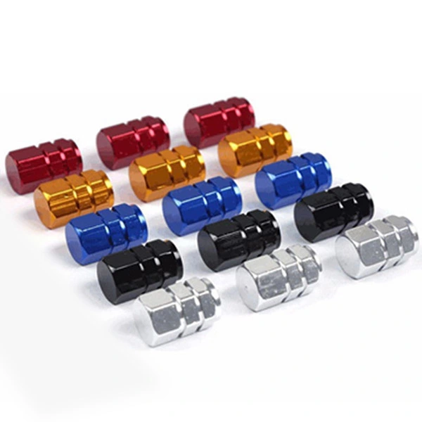 20pcs 5 Colors Hexagonal Auto Car Tire Caps Covers