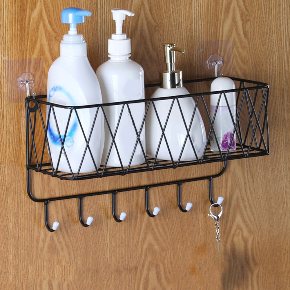 Bathroom Wall Mounted Rack Bathroom Home Storage Holder Punch Free Storage Stand