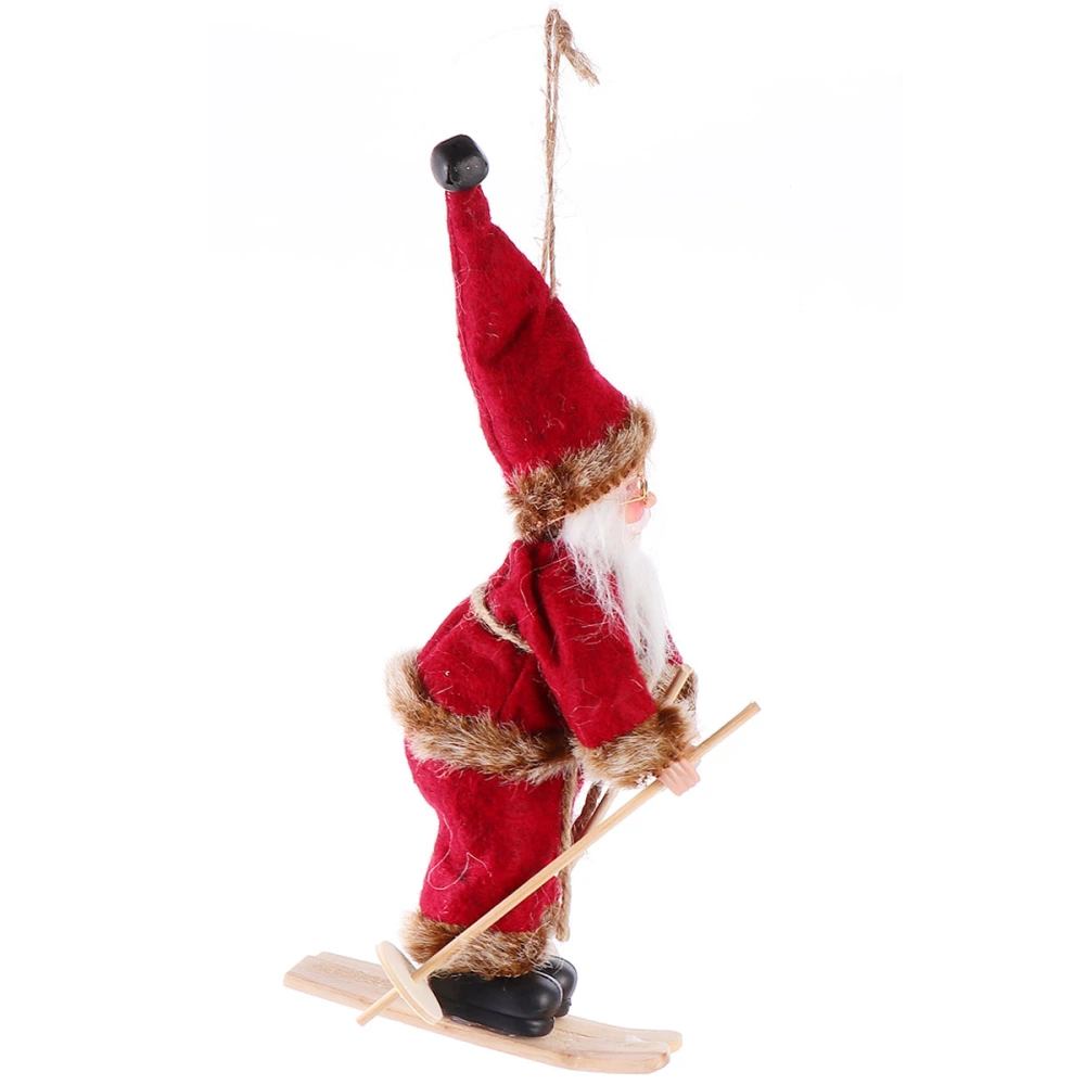 1Pc Santa Claus Doll Christmas Santa Claus Doll Skating Doll Xmas Adornment