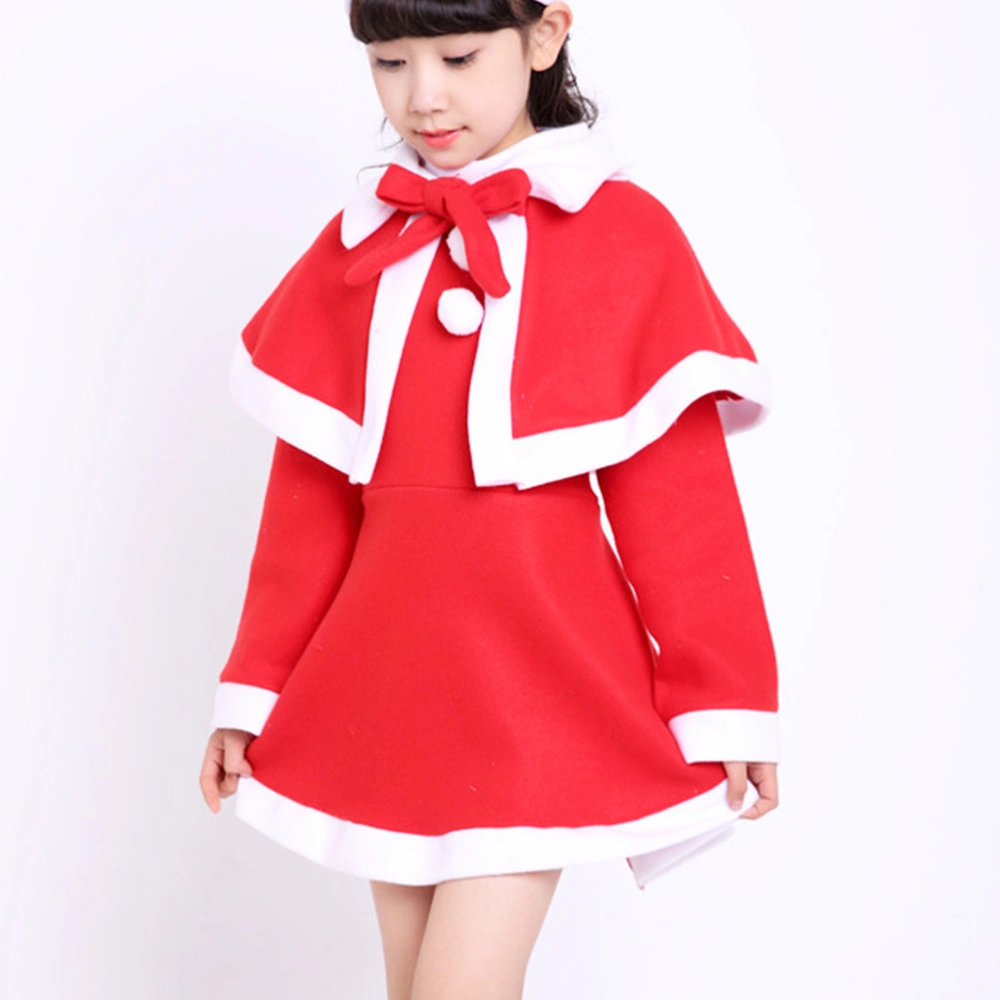 Kids Christmas Shawl Adorable Infant Cape Baby Cloak Christmas Costume Supply