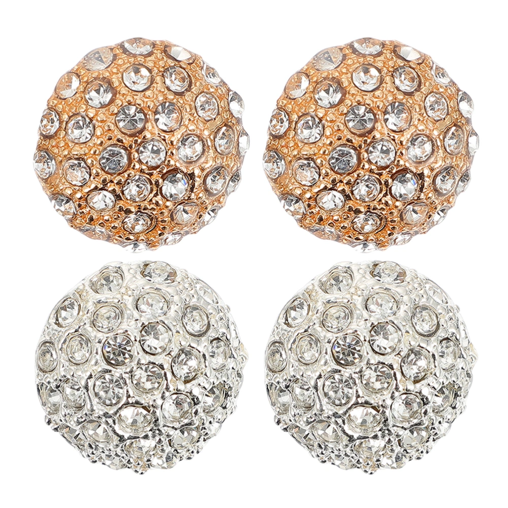 4pcs Rhinestone Buttons Rhinestone Jewelry Buttons for Crafts Coat Buttons