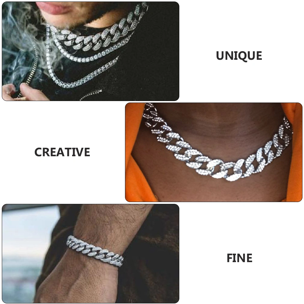 1Pc Fashion Hip-hop Style Jewelry Stylish Neck Chain Alloy Jewelry Accessory