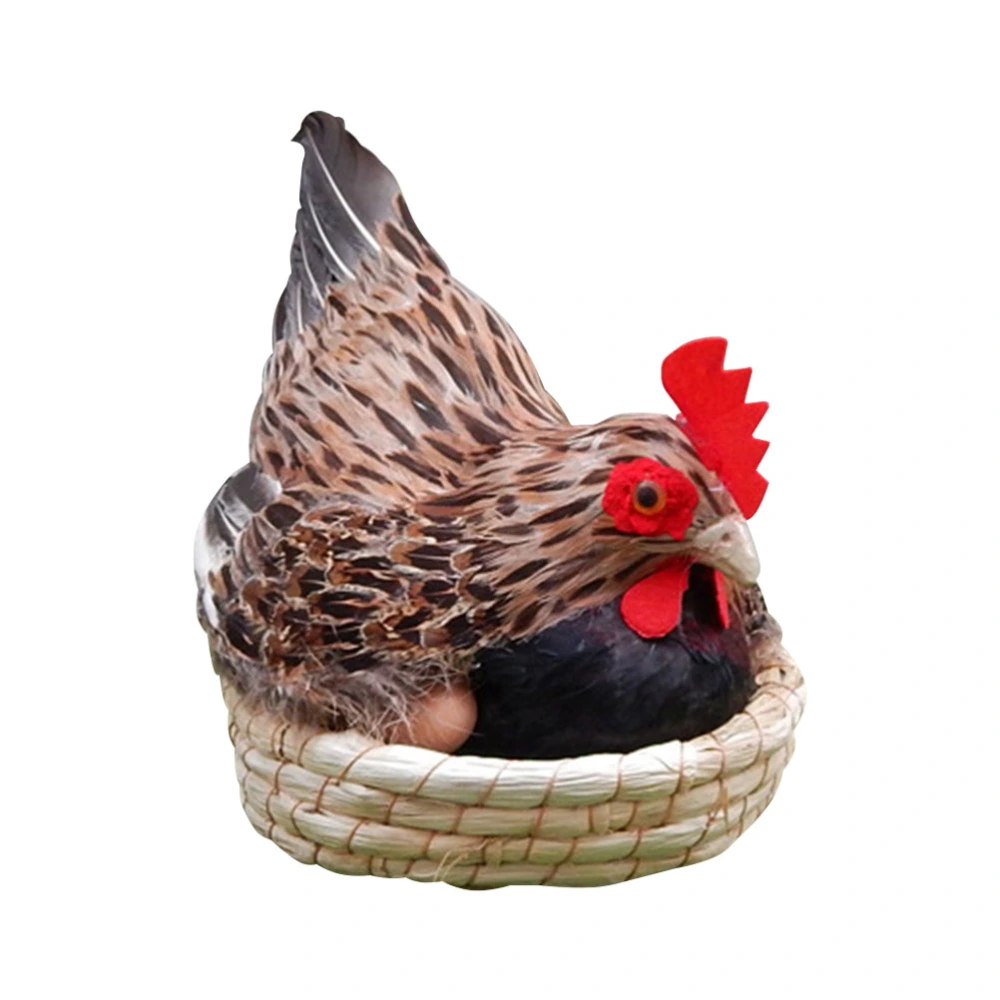 Chicken Hen Adornment Chicken Figurine Garden Courtyard Ornament Farm Decoration