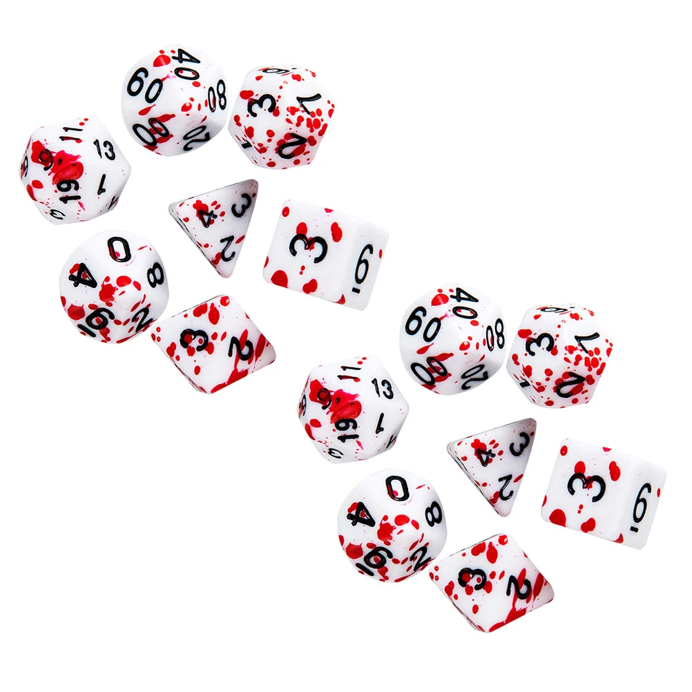 2 Sets of Blood Dices Blood Splatter Dices Role Playing Game Dices Party Supplies