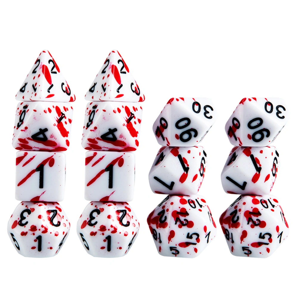 2 Sets of Blood Dices Blood Splatter Dices Role Playing Game Dices Party Supplies