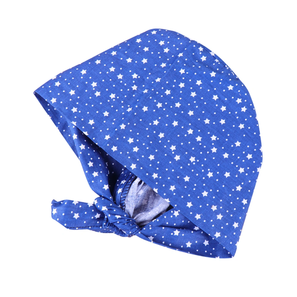 Simple Cotton Hat Useful   Dust-proof Adjustable Head Protector for Daily Use (Star Point Pattern)