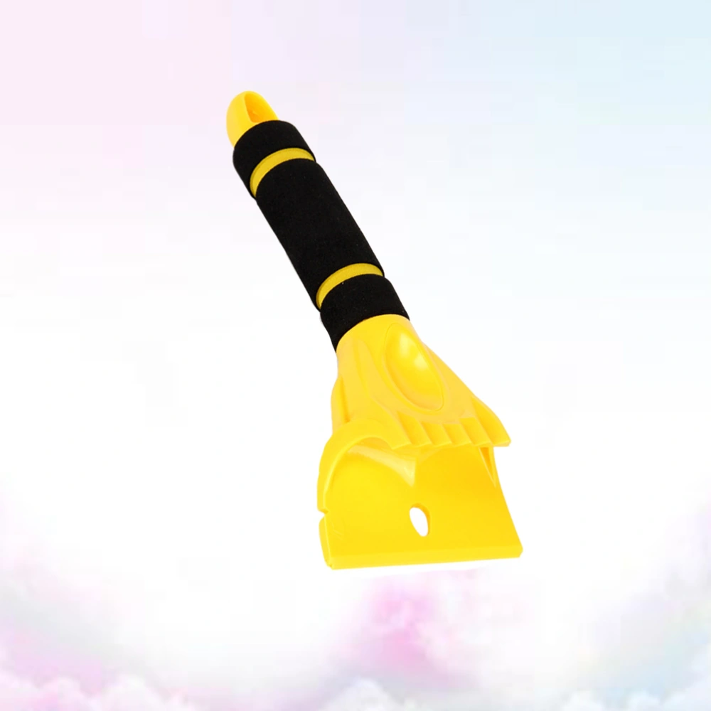 Plastic Snow Shovel Car Snow Scraper Ice Cleaner Snow Cleaner For Windshield With Sponge Wrapping Handle(Yellow)