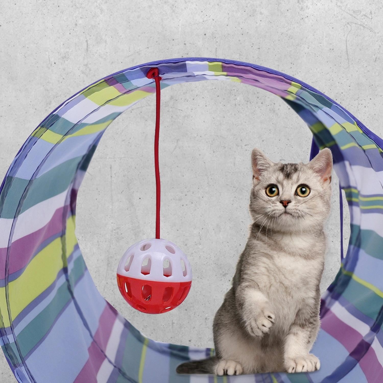1PC Foldable Cat Tent Tunnel Solid Bright Cat Tunnel Plaything Cat Supplies