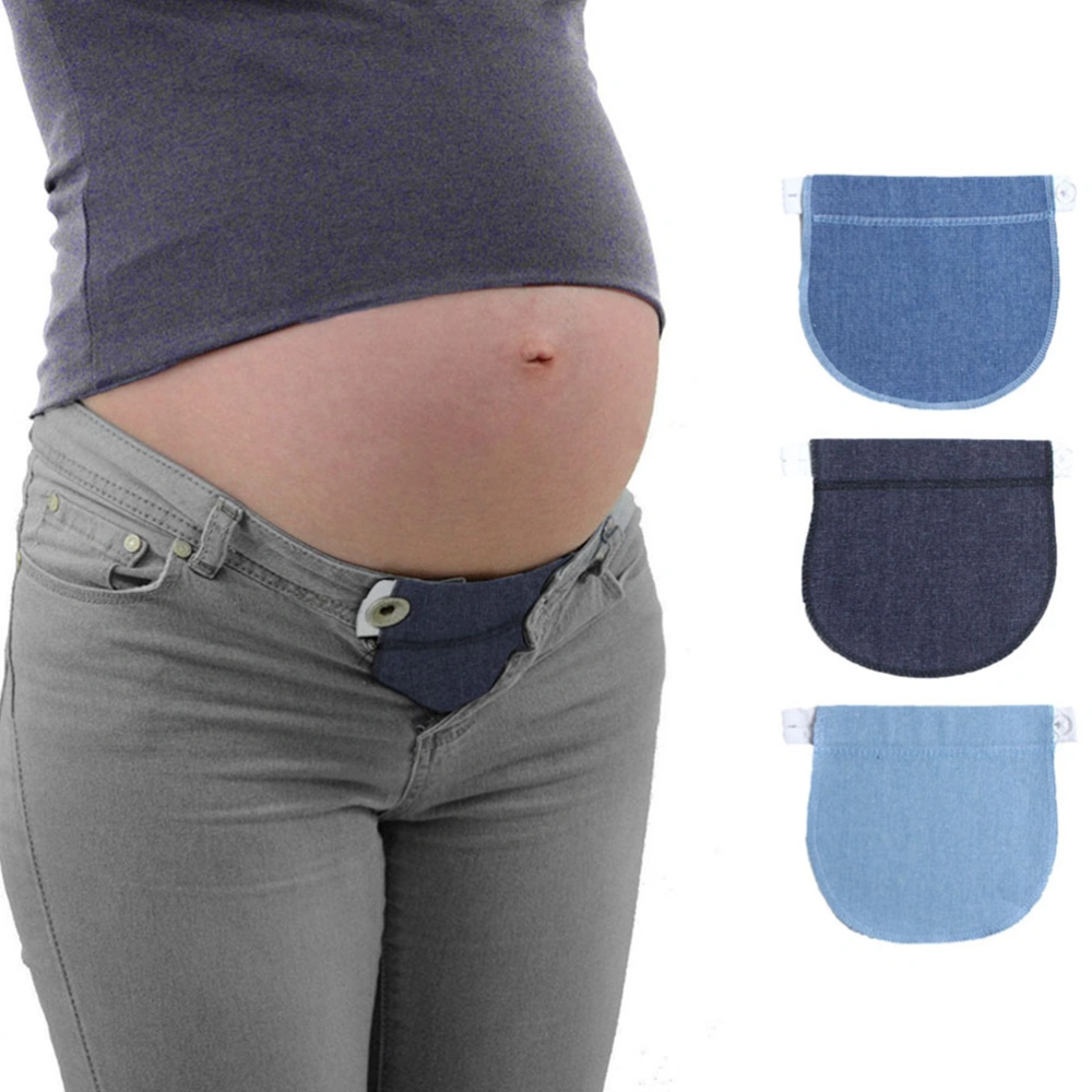 2 Pcs Elastic Pants Waist Extender Durable Buttons Extender Pads for Pregnant Women Expectant Mother