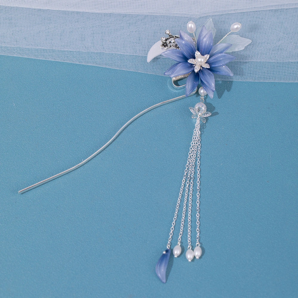 Chinese Style Hair Sticks Tassel Hair Chopsticks Flower Hair Sticks Decorative Hair Chopsticks