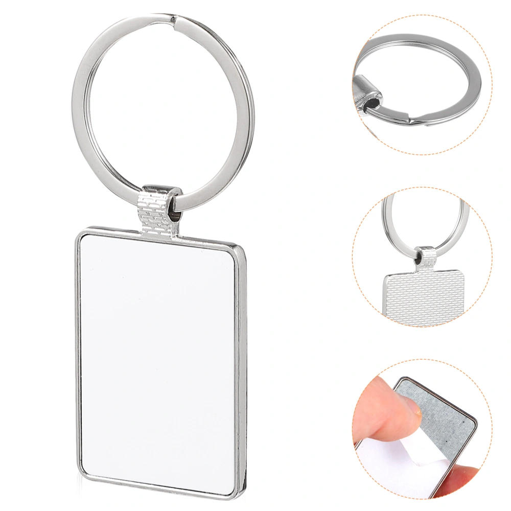 5pcs Sublimation Keychain DIY Key Ring Blank Key Chain Metal Key Ring Ornament